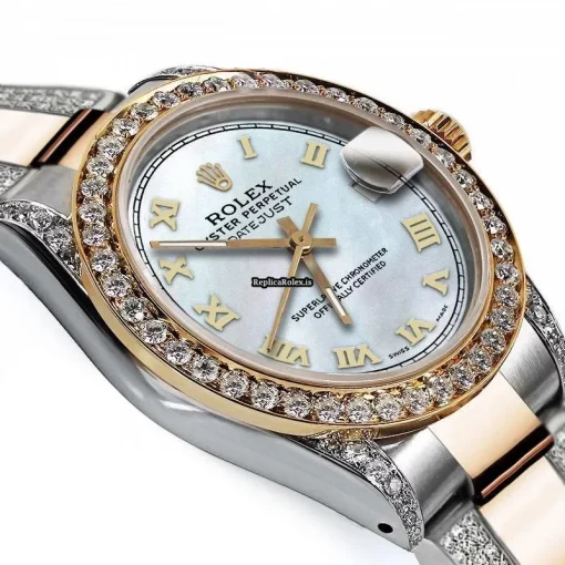 Top Fakes Rolex Lady-datejust 68273 Automatic Movement 31mm Gold/steel Case Womens Watch - Image 4