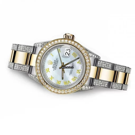 Top Fakes Rolex Lady-datejust 68273 Automatic Movement 31mm Gold/steel Case Womens Watch - Image 5