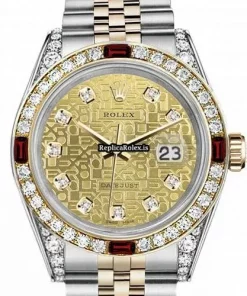 Terrific Fake Rolex Lady-datejust 69173 Automatic Movement 31mm Gold/steel Case Womens Watch