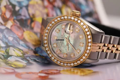 Reliable Replicas Rolex Lady-datejust 69173 Automatic Movement 26mm Gold/steel Case Womens Watch - Image 3