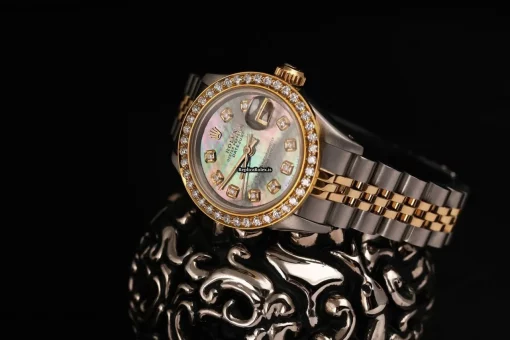 Reliable Replicas Rolex Lady-datejust 69173 Automatic Movement 26mm Gold/steel Case Womens Watch - Image 4