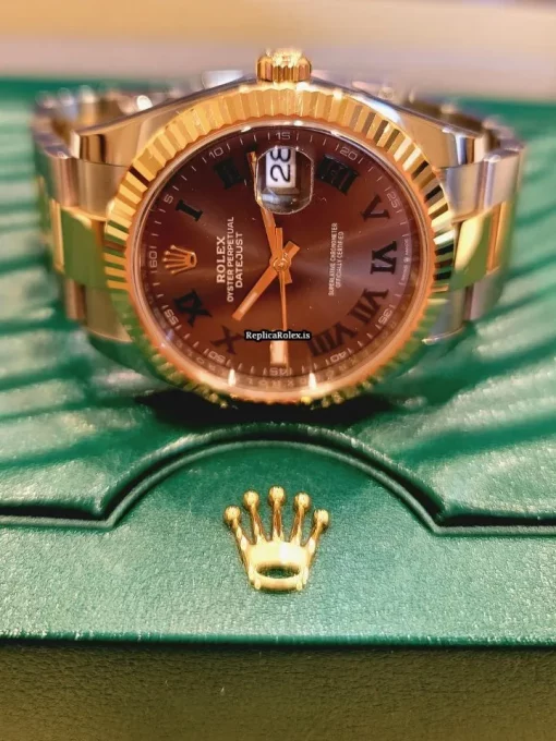 Awesome Fake Rolex Datejust 126333 Caliber 3235 Automatic Movement 41mm Gold/steel Case Mens/unisex Watch - Image 5