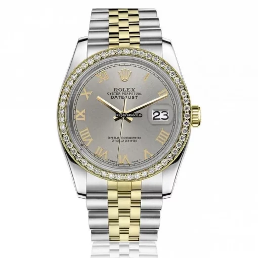 High Quality Fake Rolex Lady-datejust 69173 Automatic Movement 26mm Gold/steel Case Womens Watch