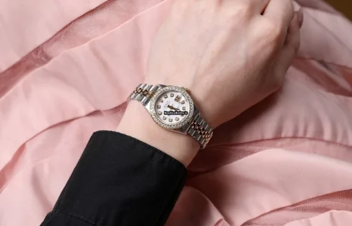 Well Made Fakes Rolex Lady-datejust 69173 Automatic Movement 26mm Gold/steel Case Womens Watch - Image 7