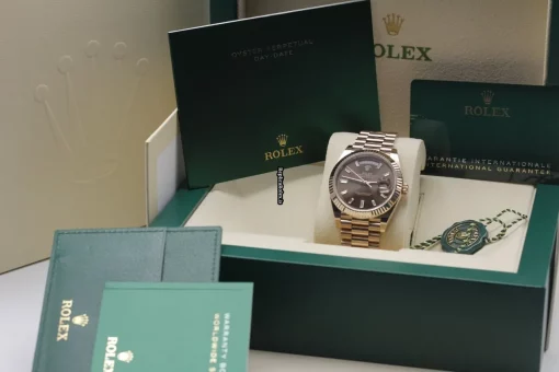 Excellent Knockoff Rolex Day-date 40 228235 40mm Rose Gold Case Watch - Image 11