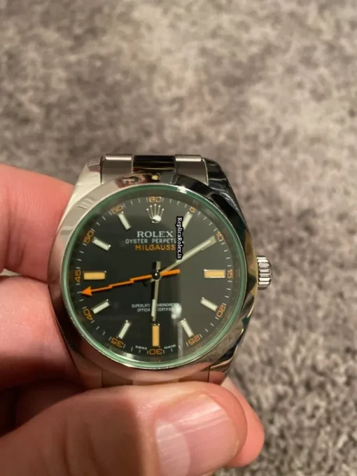 Pleasing Fake Rolex Milgauss 116400gv Caliber 3131 Automatic Movement 40mm Steel Case Mens/unisex Watch - Image 12