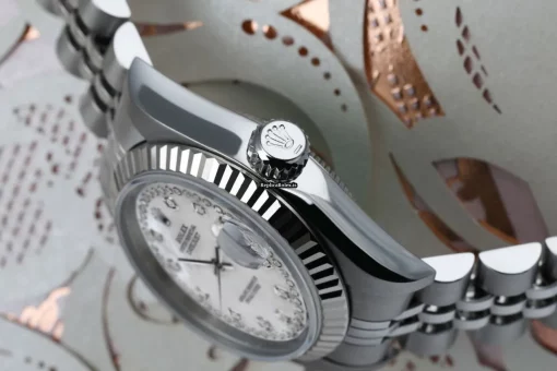 Well Made Replica Rolex Oyster Perpetual Lady Date 69160 Automatic Movement 26mm Steel Case Womens Watch - Image 3