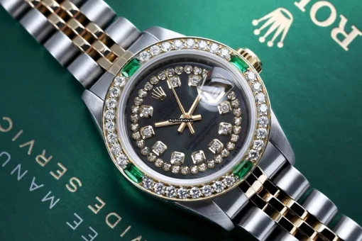 Defect Fakes Rolex Lady-datejust 69173 Automatic Movement 26mm Gold/steel Case Womens Watch - Image 2