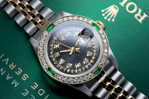 Defect Fakes Rolex Lady-datejust 69173 Automatic Movement 26mm Gold/steel Case Womens Watch - Image 3