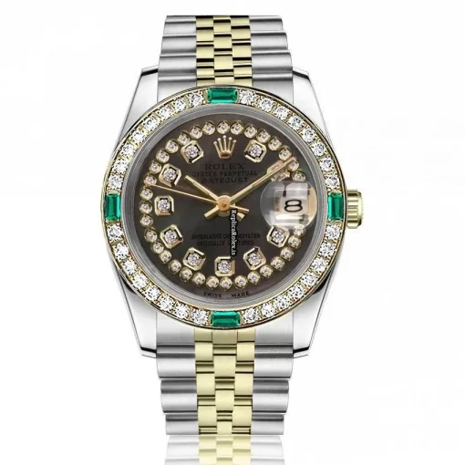 Defect Fakes Rolex Lady-datejust 69173 Automatic Movement 26mm Gold/steel Case Womens Watch - Image 6