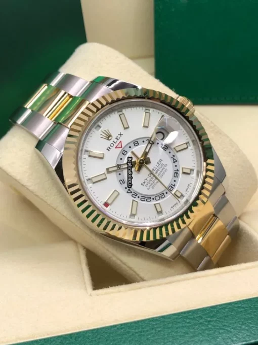 Wonderful Replica Rolex Sky-dweller 326933 Caliber 9001 Automatic Movement 42mm Gold/steel Case Mens/unisex Watch - Image 4