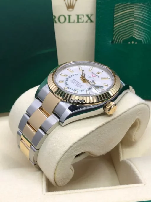Wonderful Replica Rolex Sky-dweller 326933 Caliber 9001 Automatic Movement 42mm Gold/steel Case Mens/unisex Watch - Image 8