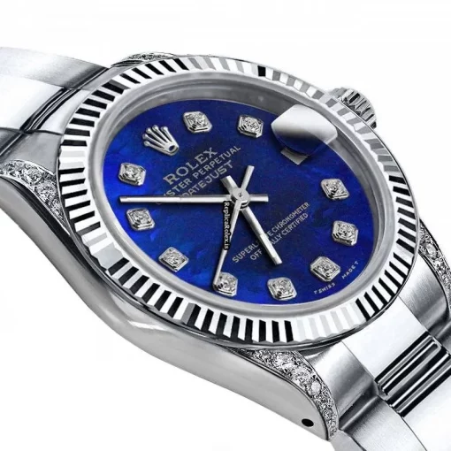Special Fake Rolex Oyster Perpetual Lady Date 69160 Automatic Movement 26mm Steel Case Womens Watch - Image 2