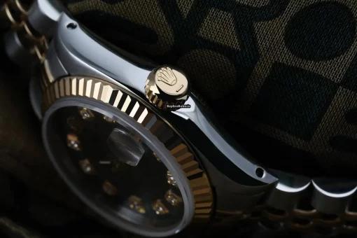 Fabulous Fake Rolex Lady-datejust 69173 Automatic Movement 26mm Gold/steel Case Womens Watch - Image 2
