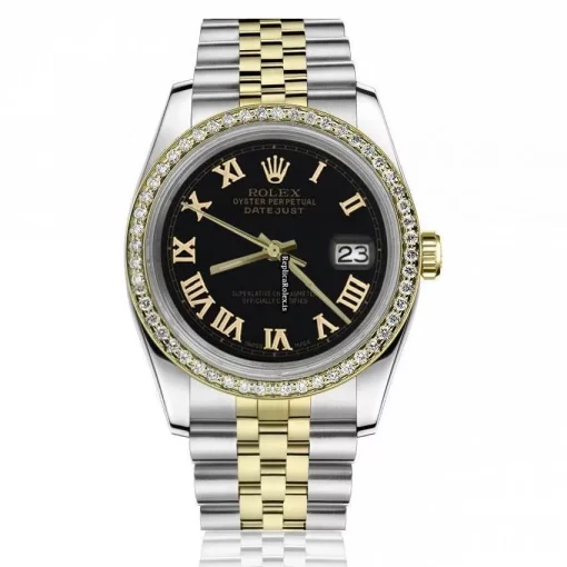 Durable Imitation Rolex Lady-datejust 69173 Automatic Movement 26mm Gold/steel Case Womens Watch
