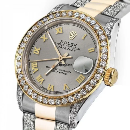 High Quality Knockoff Rolex Datejust 16013 Automatic Movement 36mm Gold/steel Case Mens/unisex Watch - Image 2
