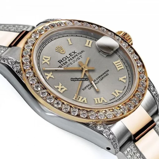High Quality Knockoff Rolex Datejust 16013 Automatic Movement 36mm Gold/steel Case Mens/unisex Watch - Image 3