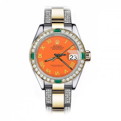 Superb Replica Rolex Lady-datejust 68273 Automatic Movement 31mm Gold/steel Case Womens Watch