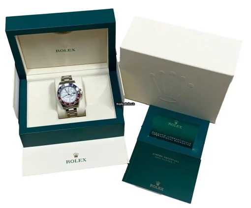 Wonderful Fake Rolex Gmt-master II Caliber 3285 Automatic Movement 40mm White Gold Case Mens/unisex Watch - Image 6