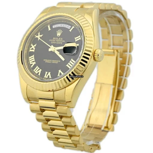 Recommend Knockoff Rolex Day-date II 218238 Caliber 3156 Automatic Movement 41mm Yellow Gold Case Mens/unisex Watch - Image 2