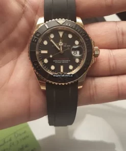 Top Replica Rolex Yacht-master 40 116655 Caliber 3135 Automatic Movement 40mm Rose Gold Case Mens/unisex Watch