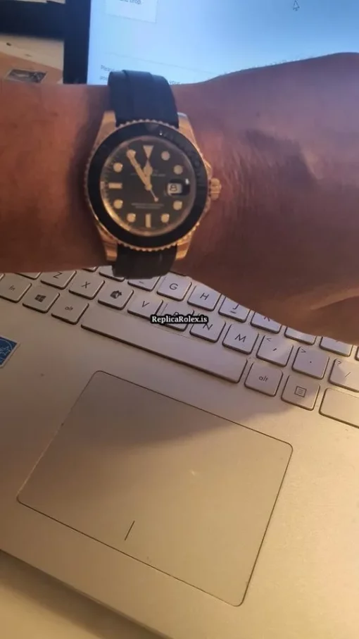 Top Replica Rolex Yacht-master 40 116655 Caliber 3135 Automatic Movement 40mm Rose Gold Case Mens/unisex Watch - Image 2