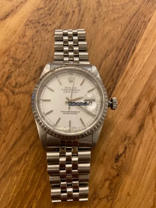 Swiss Fake Rolex Datejust 16220 Caliber 3135 Automatic Movement 36mm Steel Case Mens/unisex Watch - Image 9