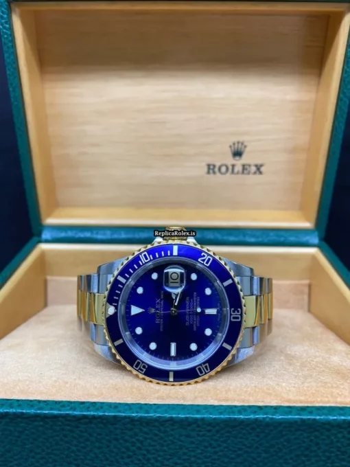 Incredible Replica Rolex Submariner Date 16613 Caliber 3135 Automatic Movement 40mm Gold/steel Case Mens/unisex Watch - Image 10