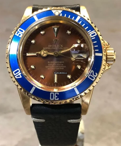 Wonderful Replica Rolex Submariner Date 1680 Automatic Movement 40mm Yellow Gold Case Mens/unisex Watch - Image 2