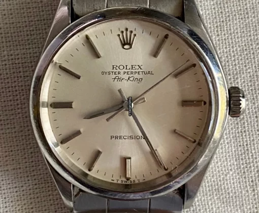 Great Replicas Rolex Air King Precision 5500 Caliber 1520 Automatic Movement 34mm Steel Case Mens/unisex Watch - Image 5