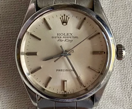 Great Replicas Rolex Air King Precision 5500 Caliber 1520 Automatic Movement 34mm Steel Case Mens/unisex Watch - Image 7