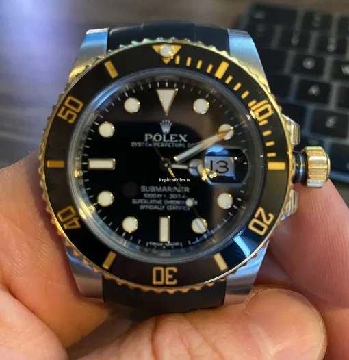 Fabulous Copies Rolex Submariner Date 116613ln Caliber 3135 Automatic Movement 40mm Gold/steel Case Mens/unisex Watch - Image 8