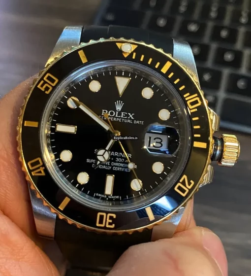 Fabulous Copies Rolex Submariner Date 116613ln Caliber 3135 Automatic Movement 40mm Gold/steel Case Mens/unisex Watch - Image 9
