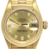 Swiss Fake Rolex Lady-datejust 69178 Automatic Movement 26mm Yellow Gold Case Womens Watch