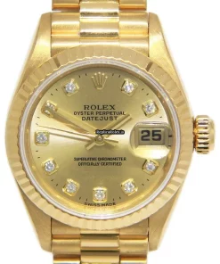 Swiss Fake Rolex Lady-datejust 69178 Automatic Movement 26mm Yellow Gold Case Womens Watch