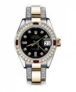 Superb Replica Rolex Lady-datejust 69173 Automatic Movement 26mm Gold/steel Case Womens Watch