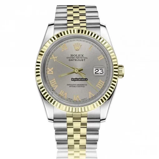 Defect Knockoff Rolex Lady-datejust 68274 Automatic Movement 31mm Gold/steel Case Womens Watch