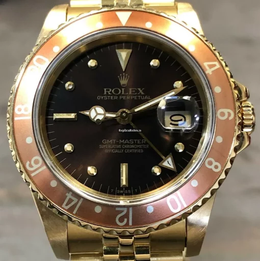 Awesome Copy Rolex Gmt-master 16758 Automatic Movement 40mm Yellow Gold Case Mens/unisex Watch