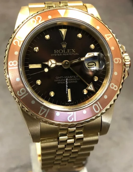 Awesome Copy Rolex Gmt-master 16758 Automatic Movement 40mm Yellow Gold Case Mens/unisex Watch - Image 3