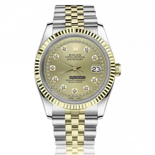Nice Replica Rolex Lady-datejust 68274 Automatic Movement 31mm Gold/steel Case Womens Watch