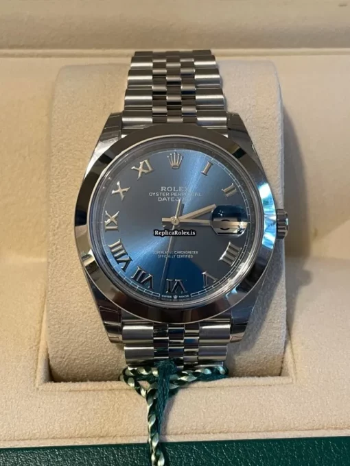 Swiss Fake Rolex Datejust 126300 Caliber 3235 Automatic Movement 41x48mm Steel Case Mens/unisex Watch - Image 12