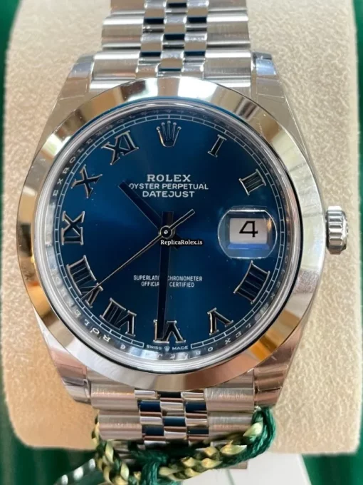 Swiss Fake Rolex Datejust 126300 Caliber 3235 Automatic Movement 41x48mm Steel Case Mens/unisex Watch - Image 3
