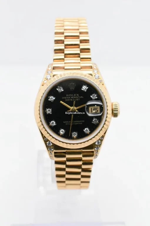 Distinctive Fake Rolex Lady-datejust 69188 Automatic Movement 26mm Yellow Gold Case Womens Watch