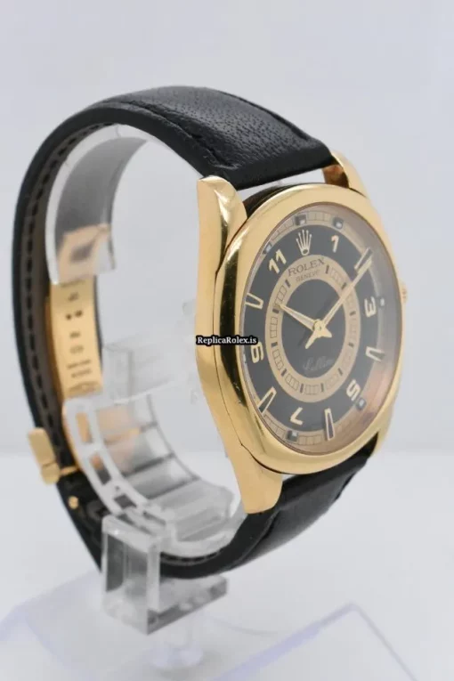 Epic Replica Rolex Cellini Danaos 4243 Caliber 1602 Manual Winding Movement 38x46mm Yellow Gold Case Mens/unisex Watch - Image 3