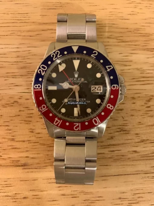 1:1 Fake Rolex Gmt-master 1675 Caliber 1575 Manual Winding Movement 40x12mm Steel Case Mens/unisex Watch