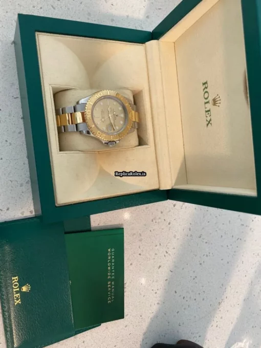 Trustworthy Fakes Rolex Yacht-master 40 16623 Caliber 3135 Automatic Movement 40mm Gold/steel Case Mens/unisex Watch - Image 5