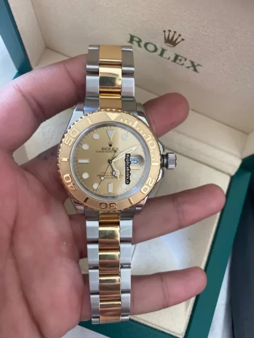 Trustworthy Fakes Rolex Yacht-master 40 16623 Caliber 3135 Automatic Movement 40mm Gold/steel Case Mens/unisex Watch - Image 7