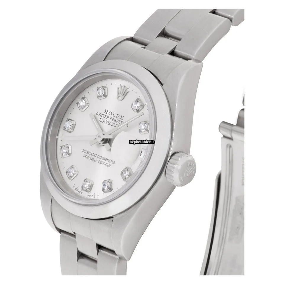 Recommend Replica Rolex Oyster Perpetual Lady Date 79160 Automatic Movement 26mm Steel Case Womens Watch - Image 9