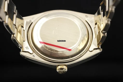 Nice Fake Rolex Oyster Perpetual Date 1503 34mm Yellow Gold Case Watch - Image 11