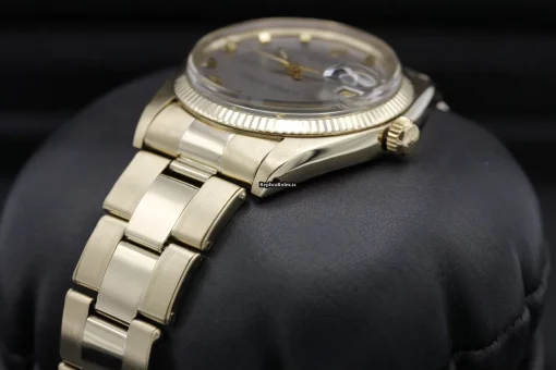 Nice Fake Rolex Oyster Perpetual Date 1503 34mm Yellow Gold Case Watch - Image 2
